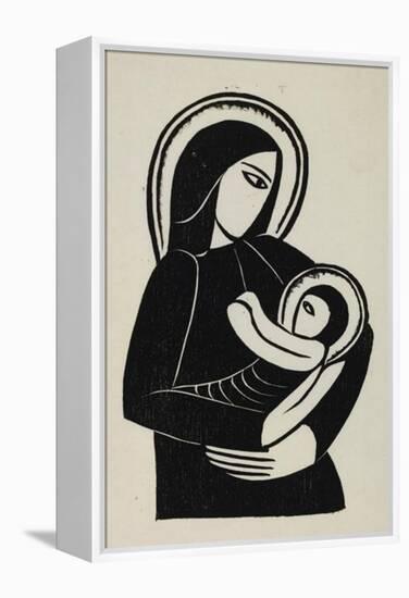 Madonna and Child-Eric Gill-Framed Stretched Canvas