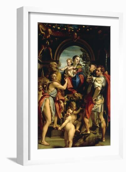 Madonna and Saint George-Correggio-Framed Giclee Print