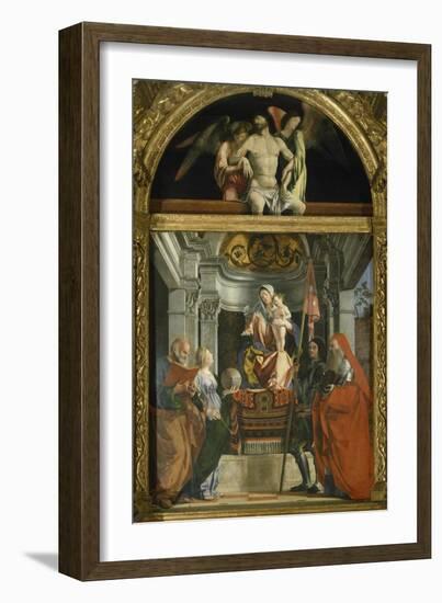 Madonna and Saints-Lorenzo Lotto-Framed Giclee Print