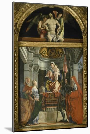 Madonna and Saints-Lorenzo Lotto-Mounted Giclee Print