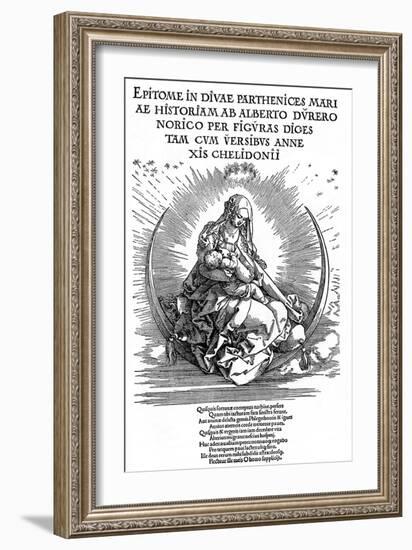 Madonna as Nursing Mother and Divine Being, 1511-Albrecht Durer-Framed Giclee Print