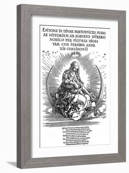 Madonna as Nursing Mother and Divine Being, 1511-Albrecht Durer-Framed Giclee Print