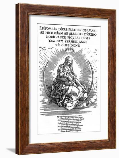 Madonna as Nursing Mother and Divine Being, 1511-Albrecht Durer-Framed Giclee Print