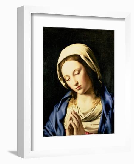 Madonna at Prayer-Giovanni Battista Salvi da Sassoferrato-Framed Giclee Print