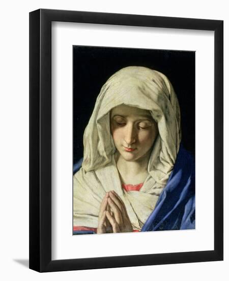 Madonna at Prayer-Giovanni Battista Salvi da Sassoferrato-Framed Giclee Print