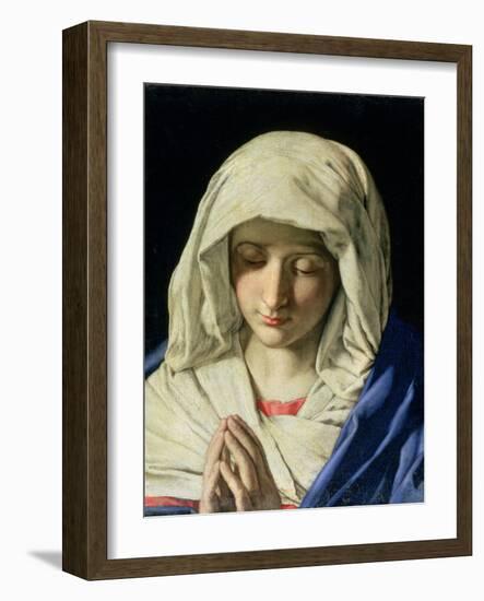 Madonna at Prayer-Giovanni Battista Salvi da Sassoferrato-Framed Giclee Print