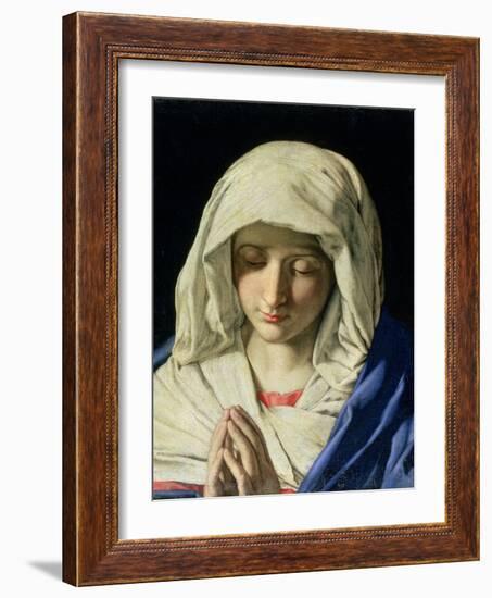 Madonna at Prayer-Giovanni Battista Salvi da Sassoferrato-Framed Giclee Print