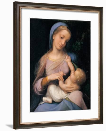 Madonna Campori (Madonna and Child)-Correggio-Framed Art Print