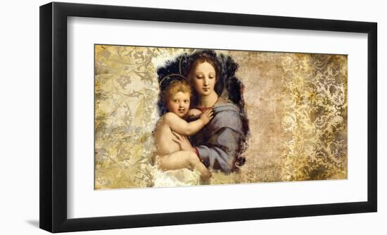 Madonna Del Candelabro (After Raffaello)-Simon Roux-Framed Art Print