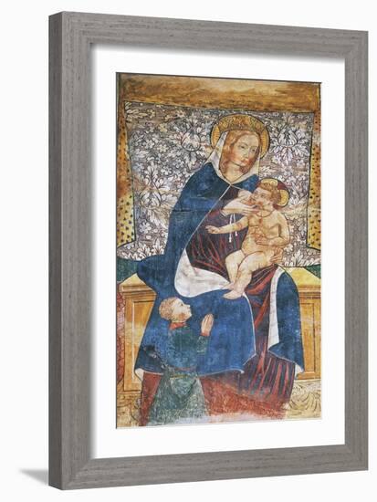 Madonna Del Latte in Church of San Giovanni Al Monte, Quarona, Piedmont, Italy-null-Framed Giclee Print