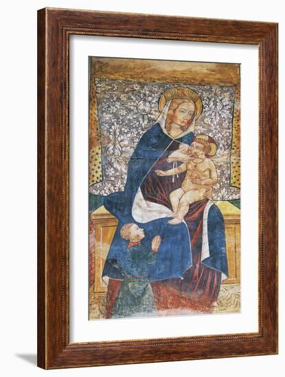 Madonna Del Latte in Church of San Giovanni Al Monte, Quarona, Piedmont, Italy-null-Framed Giclee Print