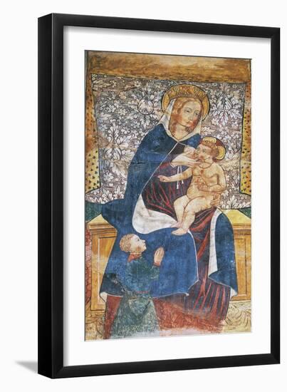 Madonna Del Latte in Church of San Giovanni Al Monte, Quarona, Piedmont, Italy-null-Framed Giclee Print