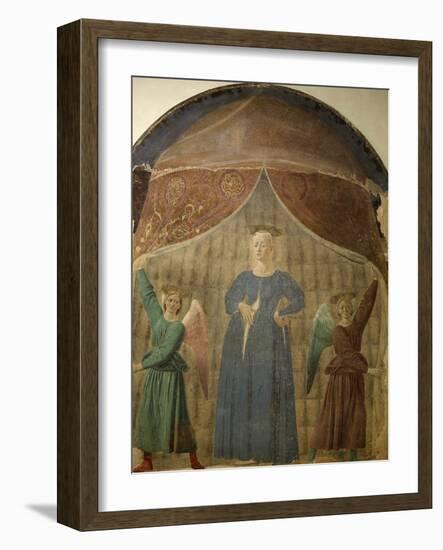 Madonna Del Parto (Madonna of the Birth), Fresco, Cemetery Chapel, Monterchi, Italy-Piero della Francesca-Framed Photographic Print