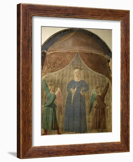 Madonna Del Parto (Madonna of the Birth), Fresco, Cemetery Chapel, Monterchi, Italy-Piero della Francesca-Framed Photographic Print
