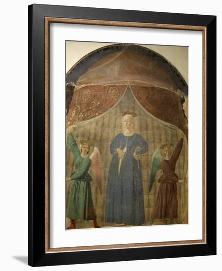 Madonna Del Parto (Madonna of the Birth), Fresco, Cemetery Chapel, Monterchi, Italy-Piero della Francesca-Framed Photographic Print