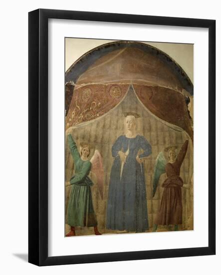 Madonna Del Parto (Madonna of the Birth), Fresco, Cemetery Chapel, Monterchi, Italy-Piero della Francesca-Framed Photographic Print