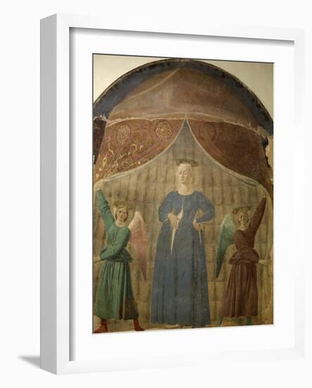 Madonna Del Parto (Madonna of the Birth), Fresco, Cemetery Chapel, Monterchi, Italy-Piero della Francesca-Framed Photographic Print