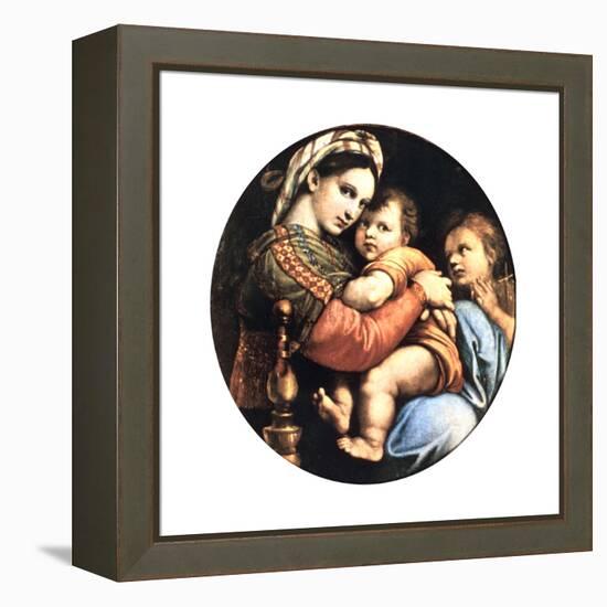 Madonna Della Seggiola, 1514-Raphael-Framed Premier Image Canvas