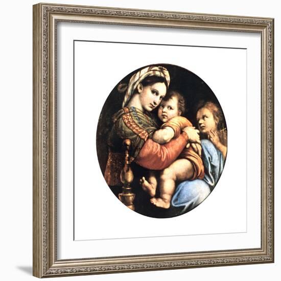 Madonna Della Seggiola, 1514-Raphael-Framed Giclee Print