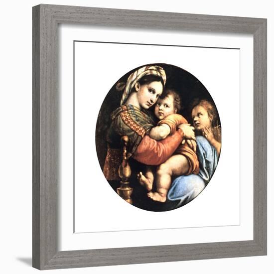 Madonna Della Seggiola, 1514-Raphael-Framed Giclee Print