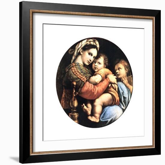 Madonna Della Seggiola, 1514-Raphael-Framed Giclee Print