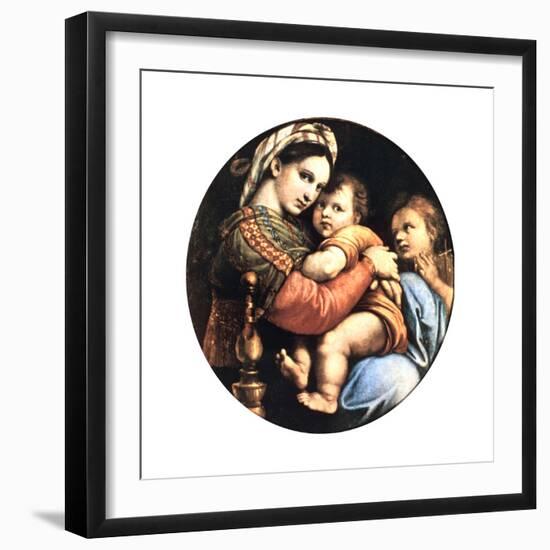 Madonna Della Seggiola, 1514-Raphael-Framed Giclee Print