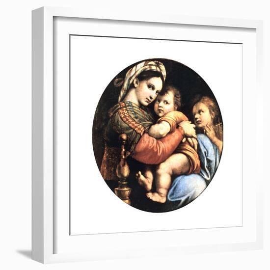 Madonna Della Seggiola, 1514-Raphael-Framed Giclee Print