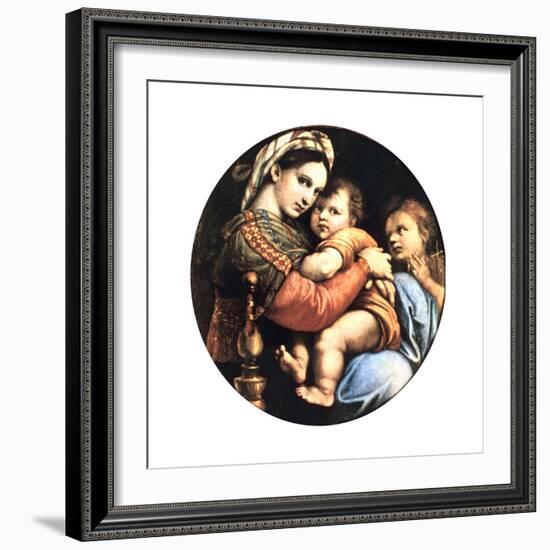 Madonna Della Seggiola, 1514-Raphael-Framed Giclee Print