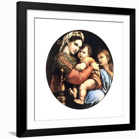 Madonna Della Seggiola, 1514-Raphael-Framed Giclee Print