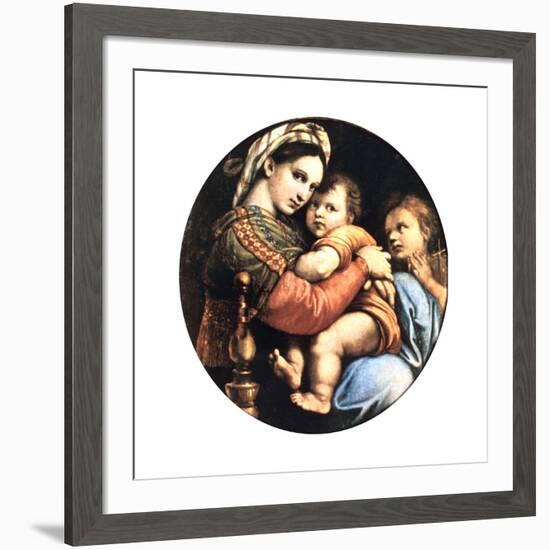 Madonna Della Seggiola, 1514-Raphael-Framed Giclee Print