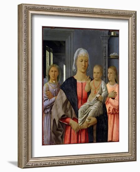 Madonna Di Senigallia or “” Madonna a Child with Two Angels”” Painting by Piero Della Francesca (14-Piero Della Francesca-Framed Giclee Print