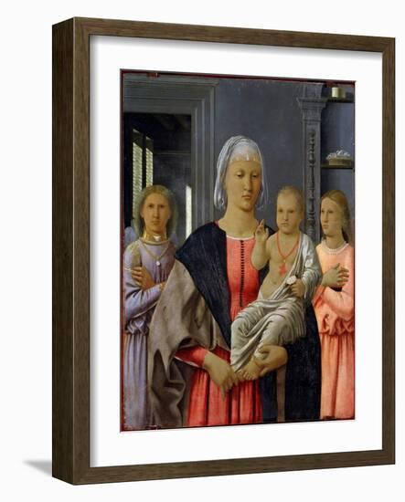 Madonna Di Senigallia or “” Madonna a Child with Two Angels”” Painting by Piero Della Francesca (14-Piero Della Francesca-Framed Giclee Print