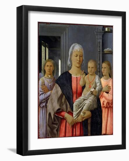 Madonna Di Senigallia or “” Madonna a Child with Two Angels”” Painting by Piero Della Francesca (14-Piero Della Francesca-Framed Giclee Print