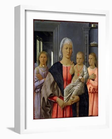 Madonna Di Senigallia or “” Madonna a Child with Two Angels”” Painting by Piero Della Francesca (14-Piero Della Francesca-Framed Giclee Print