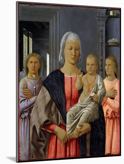 Madonna Di Senigallia or “” Madonna a Child with Two Angels”” Painting by Piero Della Francesca (14-Piero Della Francesca-Mounted Giclee Print