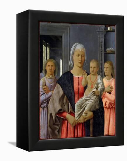 Madonna Di Senigallia or “” Madonna a Child with Two Angels”” Painting by Piero Della Francesca (14-Piero Della Francesca-Framed Premier Image Canvas