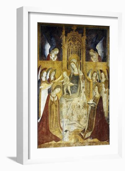 Madonna Enthroned with Angels and Saints-null-Framed Giclee Print