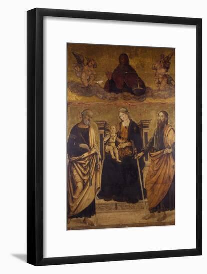 Madonna Enthroned with Child, St Peter and St Paul-Francesco Cicino Da Caiazzo-Framed Giclee Print