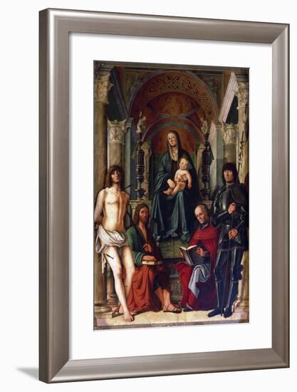 Madonna Enthroned with Saints, 1492-null-Framed Giclee Print