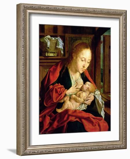 Madonna Feeding the Christ Child, 1511 (Oil on Panel)-Marinus Van Reymerswaele-Framed Giclee Print