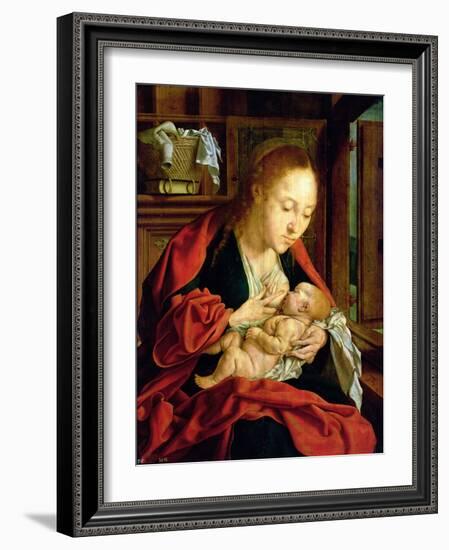 Madonna Feeding the Christ Child, 1511 (Oil on Panel)-Marinus Van Reymerswaele-Framed Giclee Print