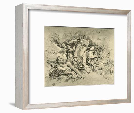'Madonna in clouds surrounded by Angels', c1754, (1928)-Giovanni Battista Tiepolo-Framed Giclee Print