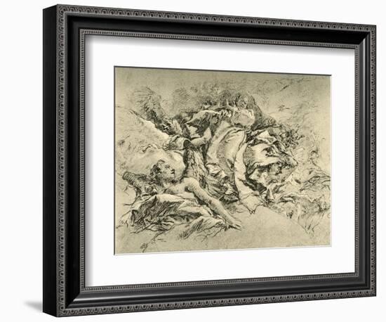 'Madonna in clouds surrounded by Angels', c1754, (1928)-Giovanni Battista Tiepolo-Framed Giclee Print