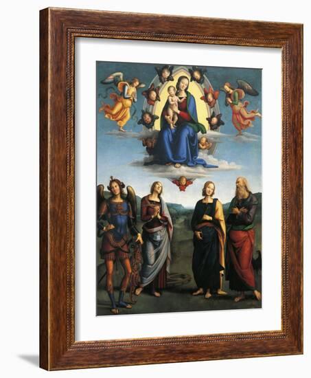 Madonna in Glory, Ca 1500-1501-Pietro Perugino-Framed Giclee Print