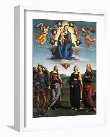 Madonna in Glory, Ca 1500-1501-Pietro Perugino-Framed Giclee Print