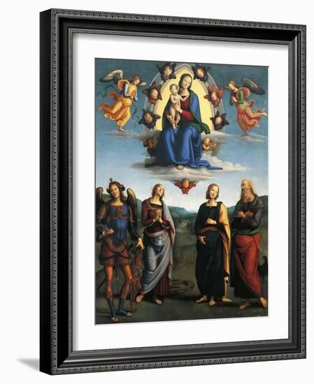 Madonna in Glory, Ca 1500-1501-Pietro Perugino-Framed Giclee Print