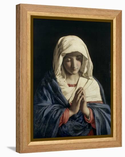 Madonna in Prayer-Giovanni Battista Salvi da Sassoferrato-Framed Premier Image Canvas
