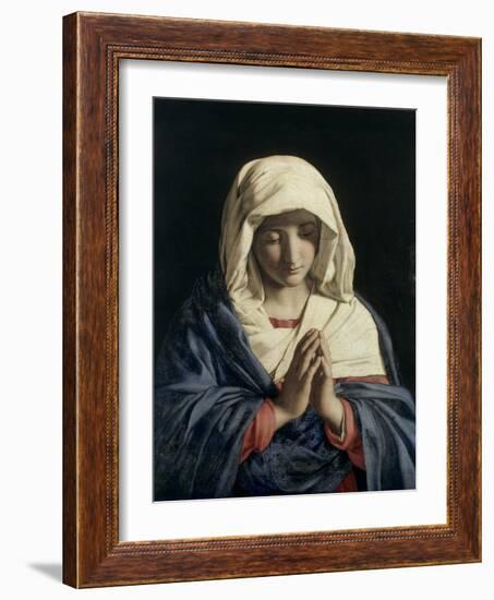 Madonna in Prayer-Giovanni Battista Salvi da Sassoferrato-Framed Giclee Print