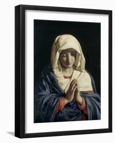 Madonna in Prayer-Giovanni Battista Salvi da Sassoferrato-Framed Giclee Print