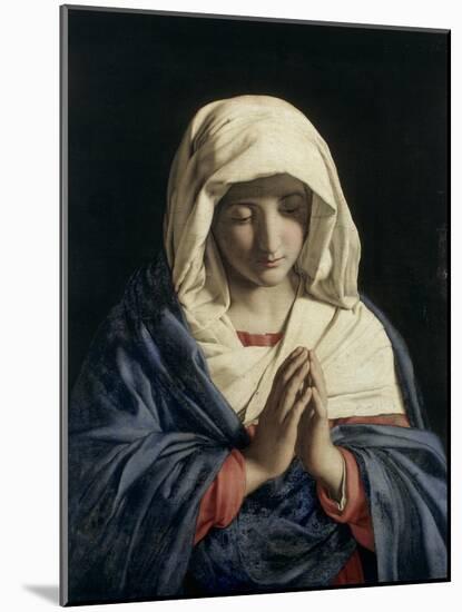 Madonna in Prayer-Giovanni Battista Salvi da Sassoferrato-Mounted Giclee Print